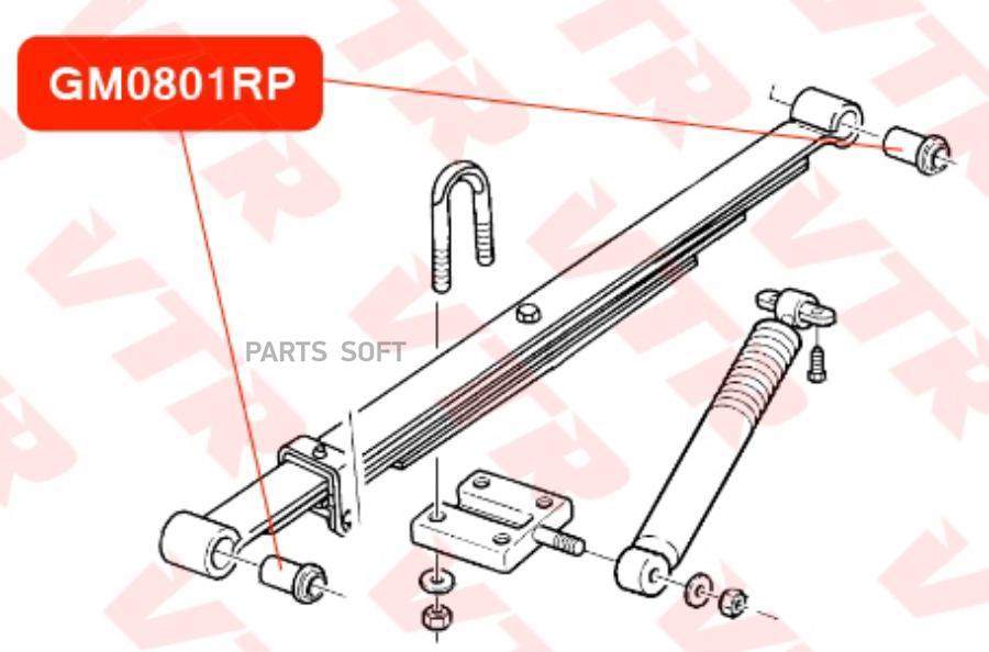 

GM0801RP ПОЛИУРЕТАНОВЫЙ САЙЛЕНТБЛОК ЗАДНЕЙ РЕССОРЫ