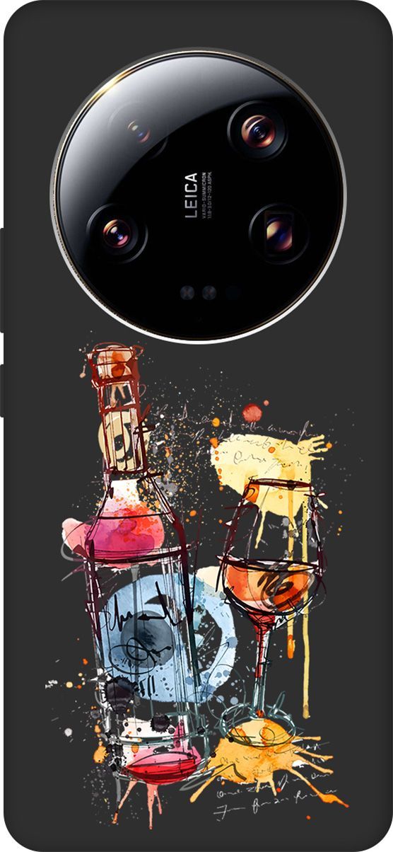 

Чехол на Xiaomi 13 Ultra с 3D принтом "Aquarelle Wine" черный, Черный;голубой, 159654