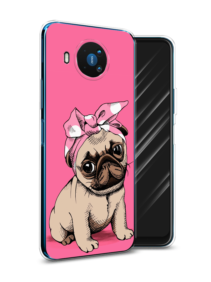 

Чехол Awog на Nokia 8.3 / Нокиа 8.3 "Dog Pin-Up", Розовый;бежевый, 123550-2
