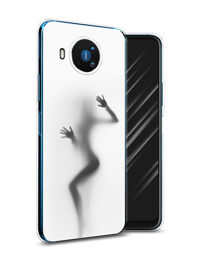 

Чехол Awog на Nokia 8.3 / Нокиа 8.3 "Девушка в душе", Серый;белый;черный, 123550-7