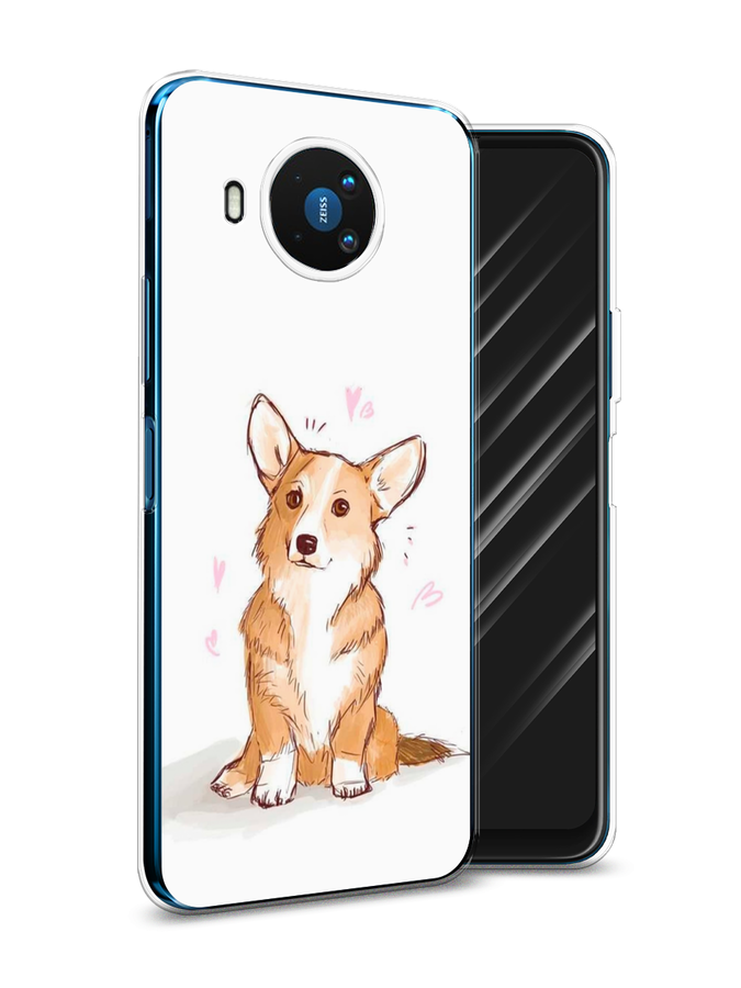 

Чехол Awog на Nokia 8.3 / Нокиа 8.3 "Корги любовь", Бежевый;белый, 123550-1
