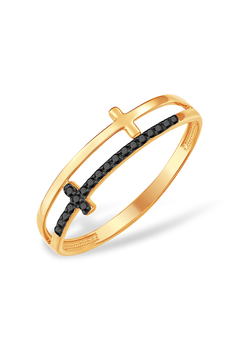 Кольцо из красного золота с фианитом р. 18 Kari Jewelry К19217543
