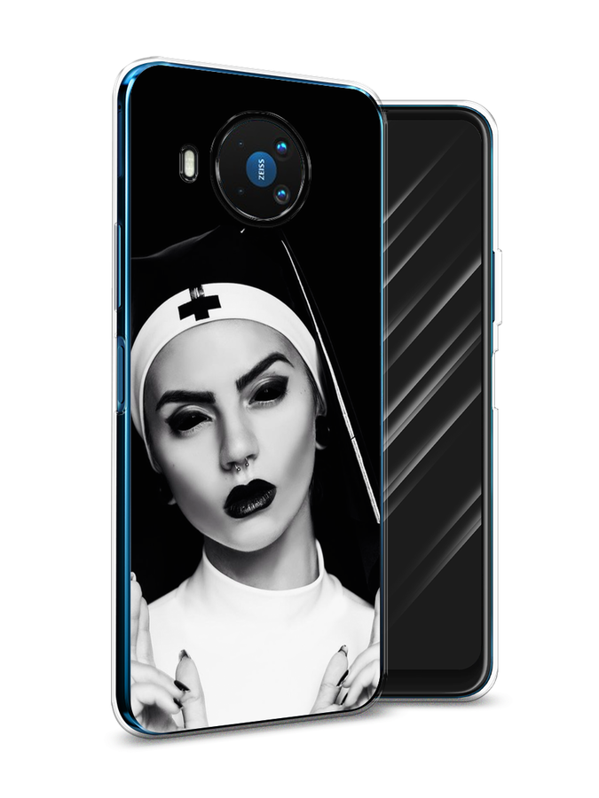 

Чехол Awog на Nokia 8.3 / Нокиа 8.3 "Черная монашка", Серый;черный, 123550-9