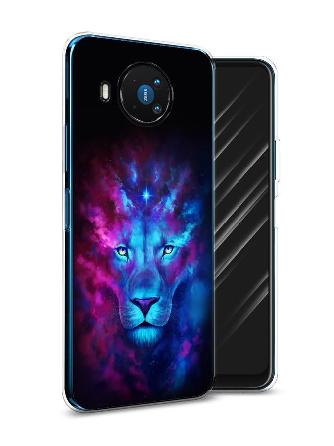 

Чехол Awog на Nokia 8.3 / Нокиа 8.3 "Космический лев", Голубой, 123550-1