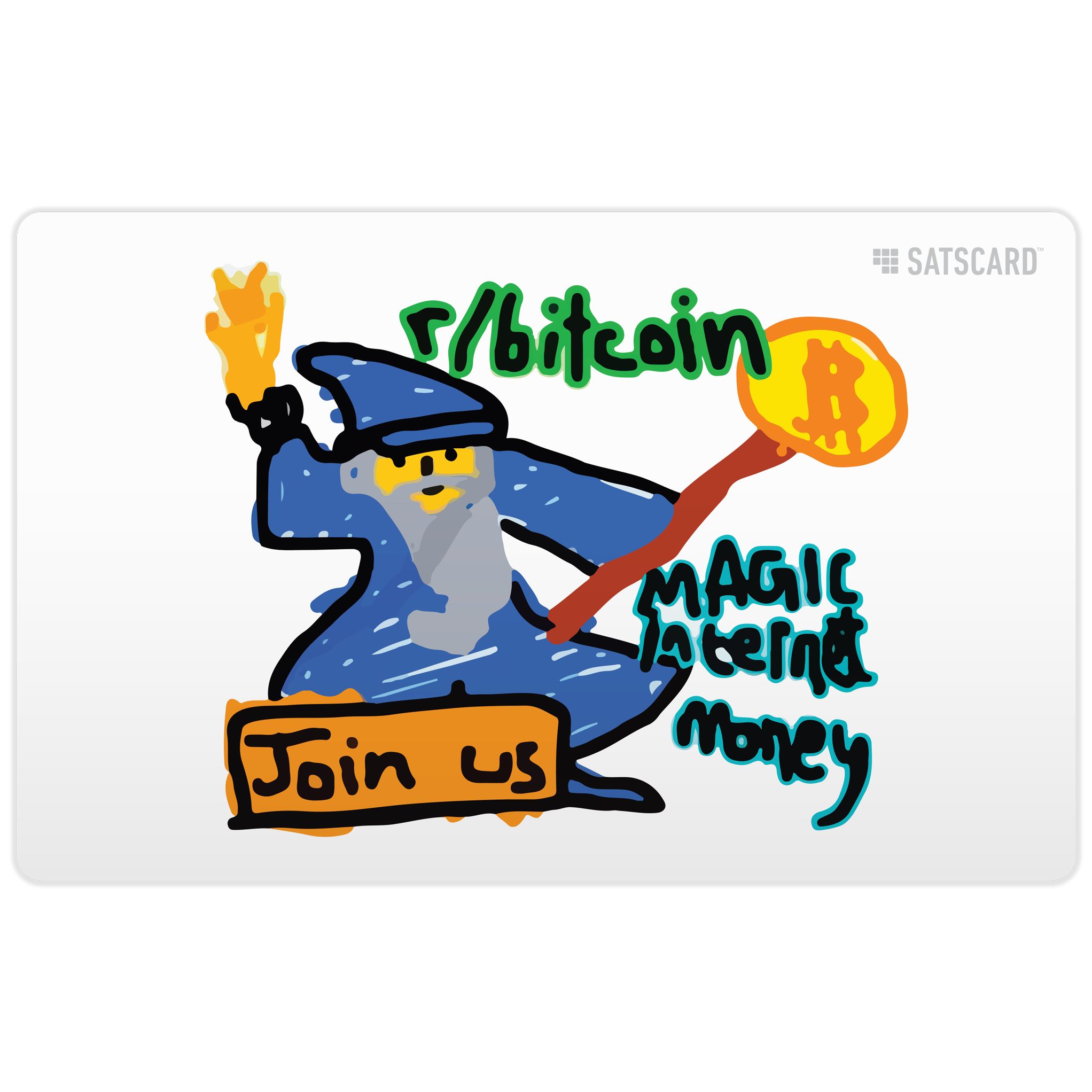 

Аппаратный биткоин кошелек SATSCARD Magic Internet Money, SATSCARD