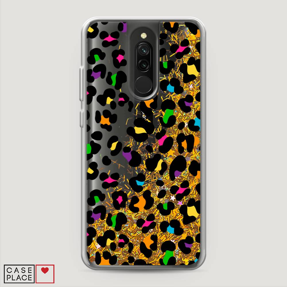 

Жидкий чехол с блестками "Яркий леопард" на Xiaomi Redmi 8, 37190-1
