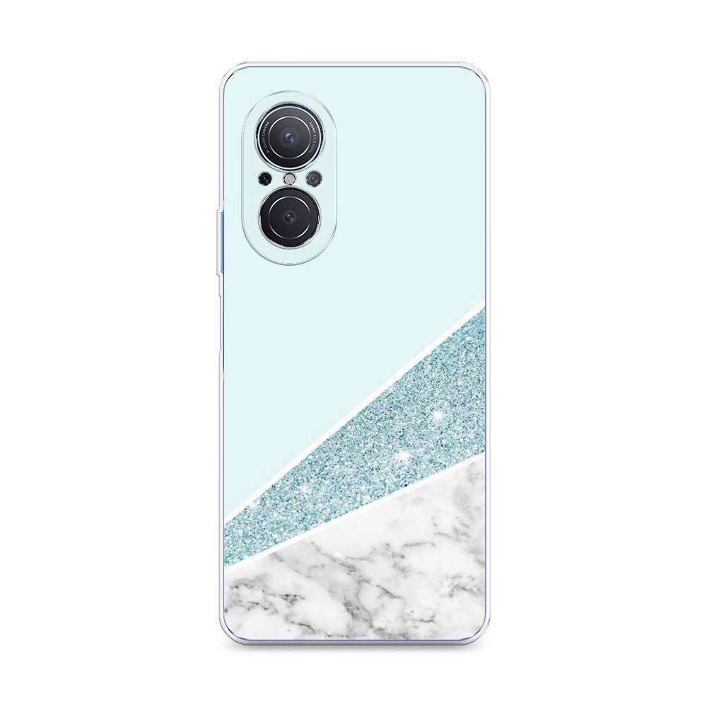 

Чехол Awog на Huawei Nova 9 SE "Мрамор с голубыми блестками", Голубой;белый, 6107250-3