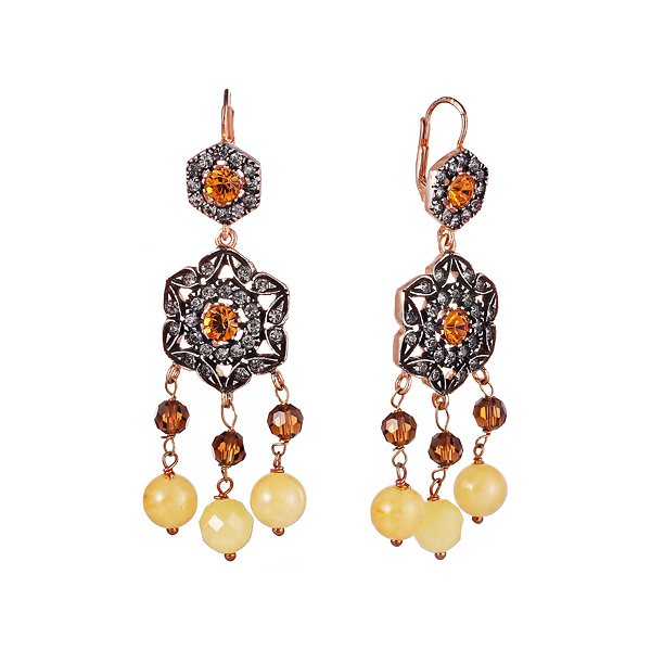 

Серьги шандельеры из серебра с жадеитом Element47 P0508D_JD_001_YG, P0508D_JD_001_YG