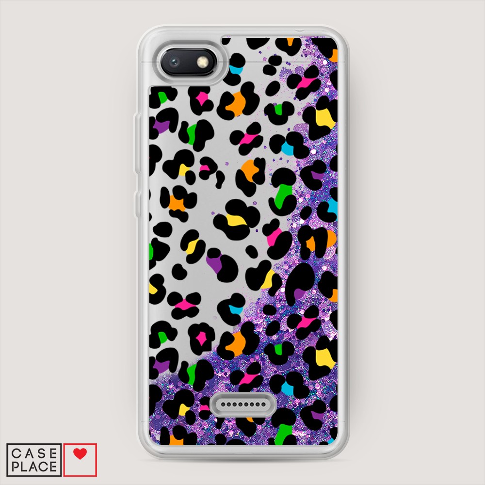 

Жидкий чехол с блестками "Яркий леопард" на Xiaomi Redmi 6A, 34192-1