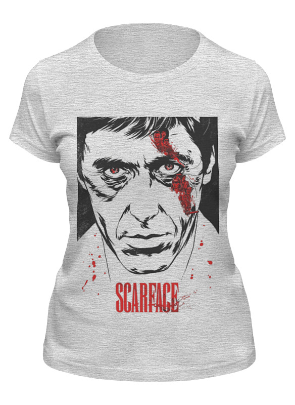 

Футболка женская Printio Scarface серая L, Серый, Scarface