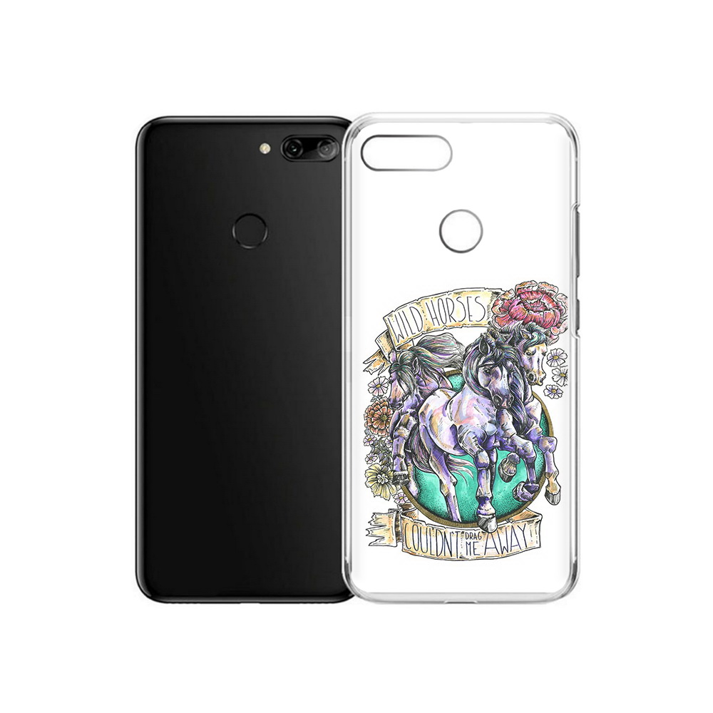 

Чехол MyPads Tocco для Alcatel 1S рисунок коней в цветах (PT227137.662.582), Прозрачный, Tocco