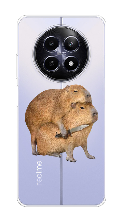 

Чехол на Realme 12 5G "Капибара с ножом", Бежевый, 2516450-1