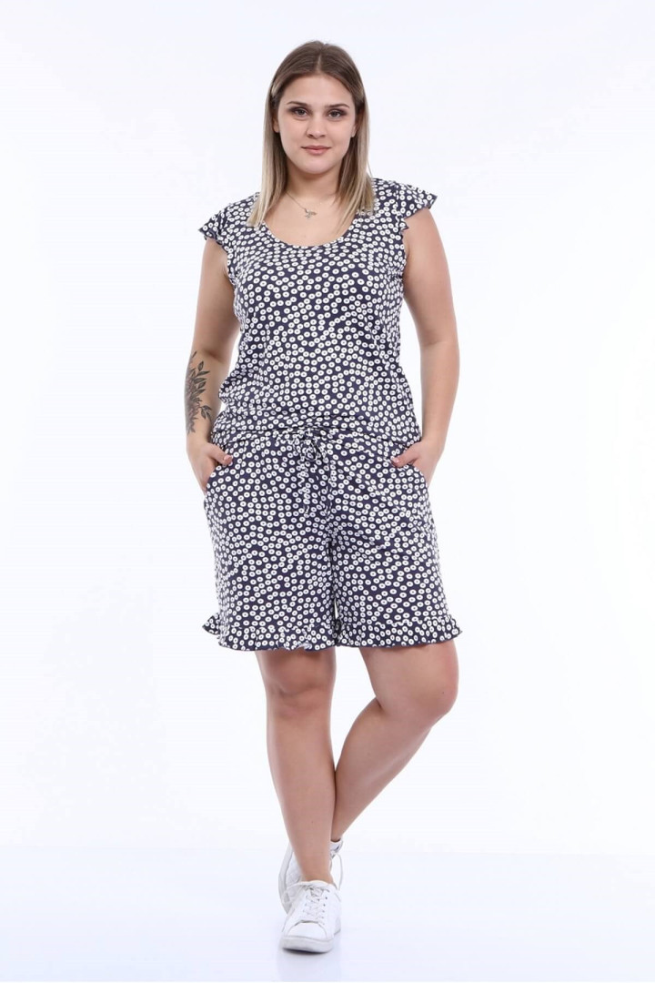

Пижама женская My Line Moda 1383 синяя XL (товары доставляются из-за рубежа), 1383