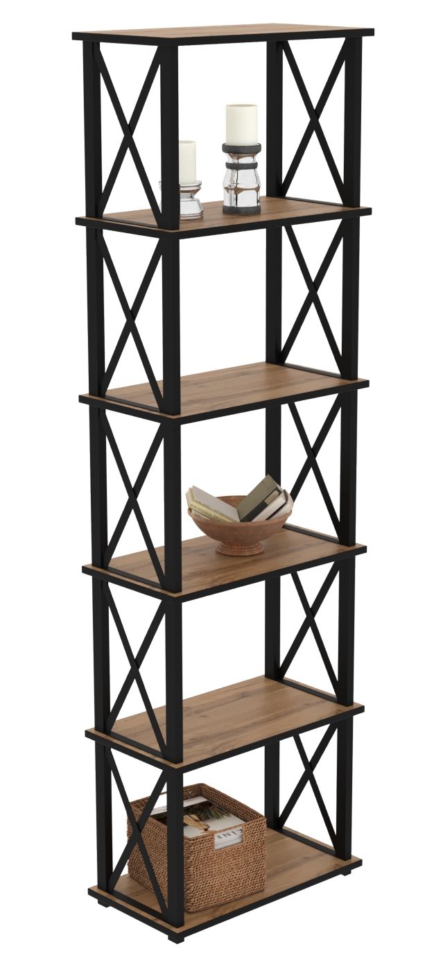 

Стеллаж Make Mebel Лофт-6, 50х30х182 Дуб Вотан, Коричневый, Лофт