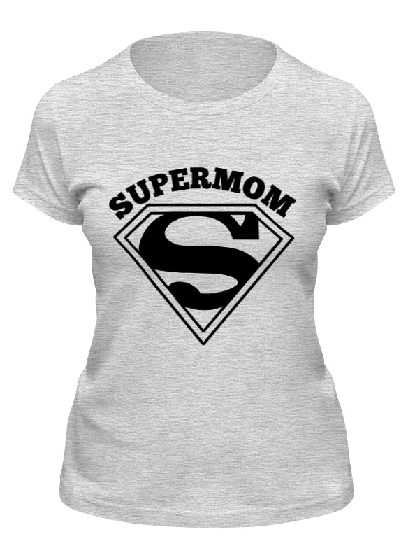 

Футболка женская Printio Супермама (supermom) серая M, Серый, Супермама (supermom)