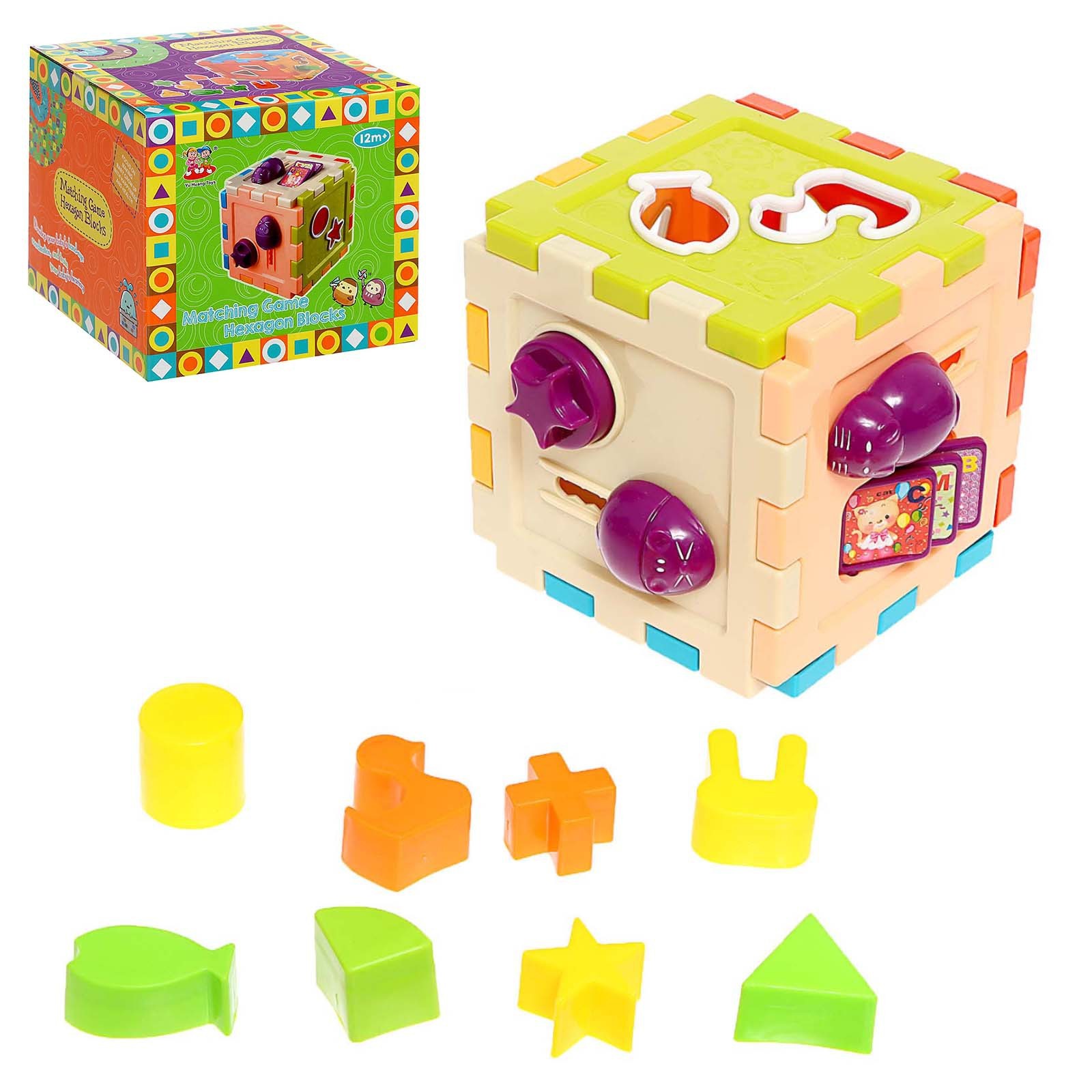 

Сортер-куб Кошки-мышки, 9698922, 8 фигур, Разноцветный