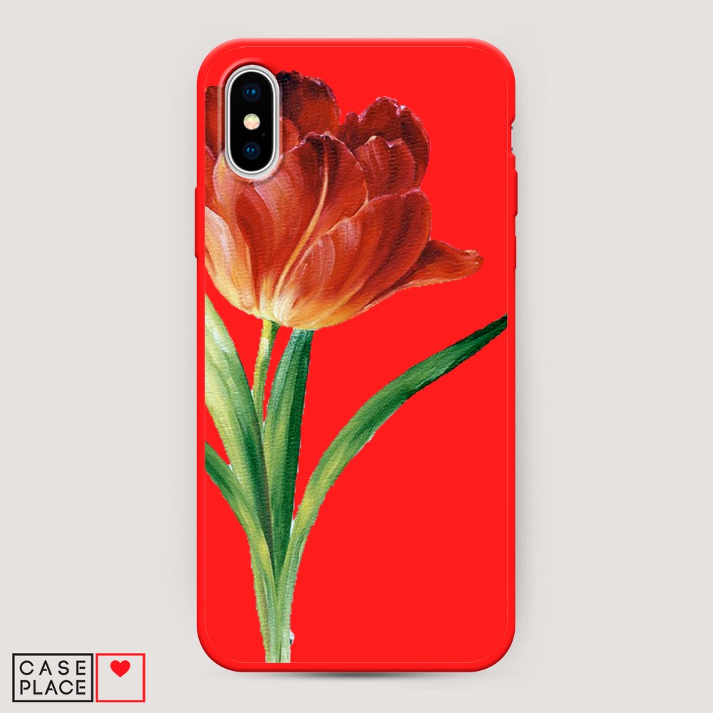 

Чехол Awog на Apple iPhone XS Max (10S Max) / Айфон XS Max (10S Max) "Красный тюльпан", Разноцветный, 11953-1