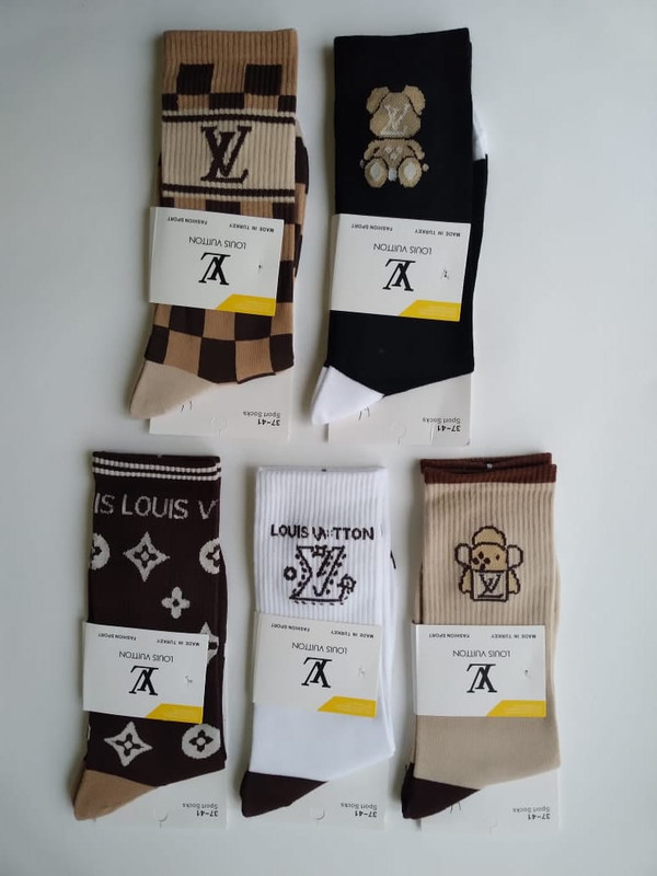 Комплект носков женских LOUIS VUITTON LV-FS разноцветных 37-41, 5 пар