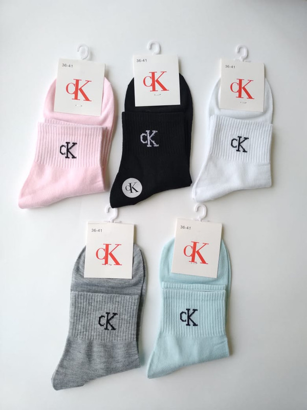Комплект носков женских Calvin Klein 9624 разноцветных 36-41, 5 пар