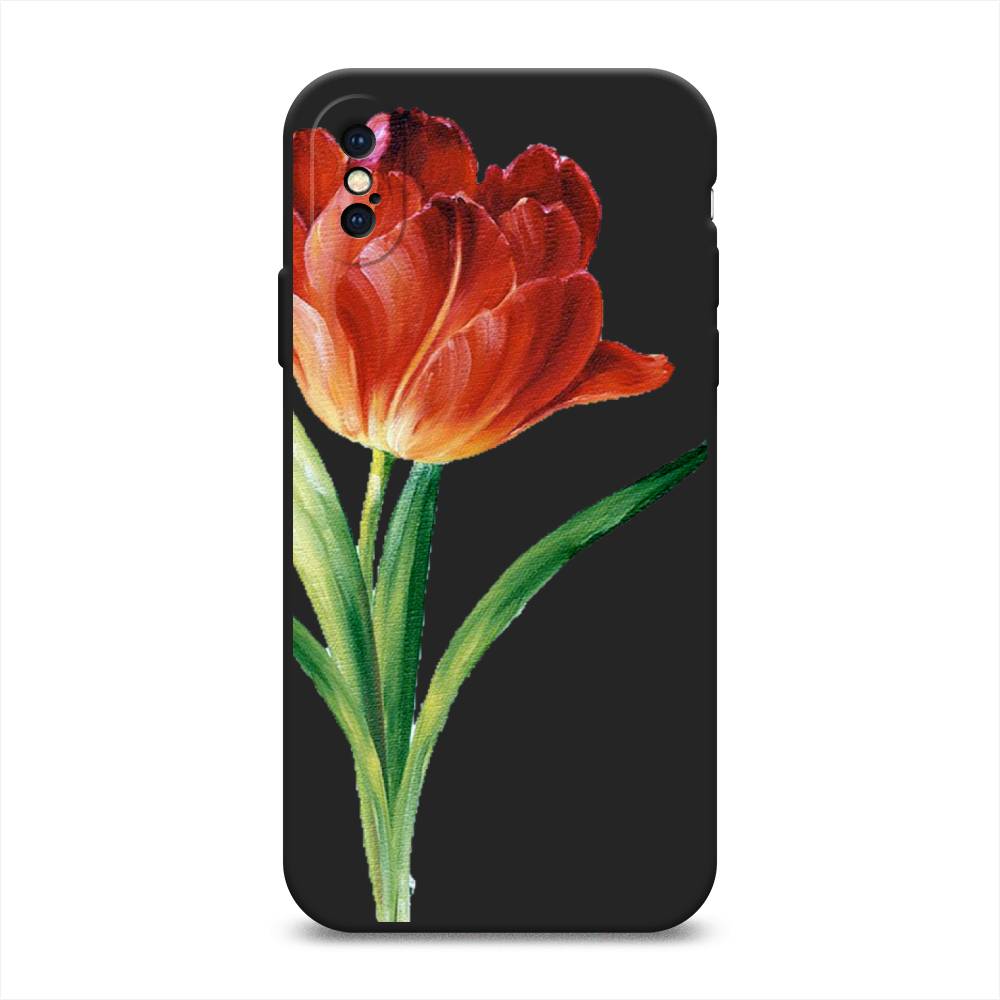 

Чехол Awog на Apple iPhone X (10) / Айфон X (10) "Красный тюльпан", Разноцветный, 11052-1