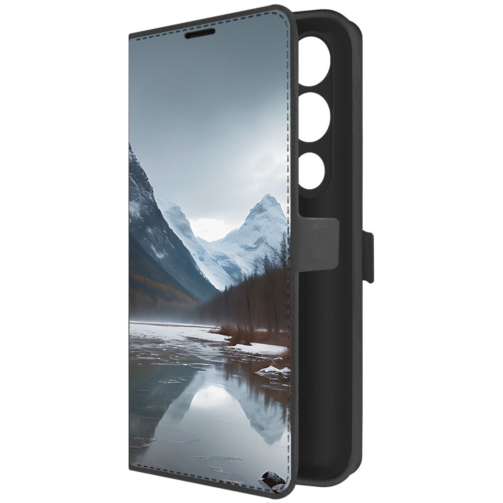 

Чехол-книжка Krutoff Eco Book для Tecno Pova 4 Pro Весенняя оттепель (черный)