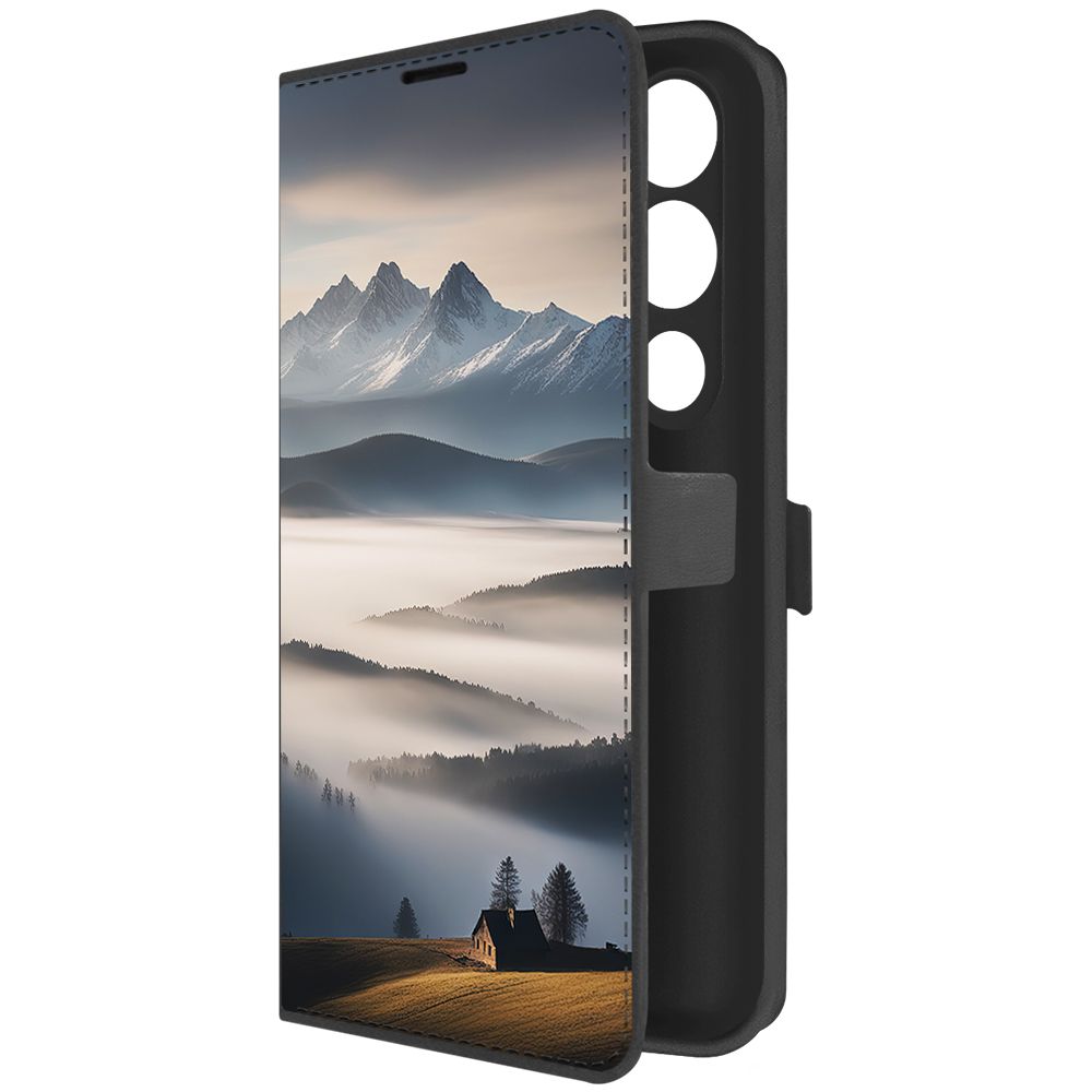 

Чехол-книжка Krutoff Eco Book для Tecno Pova 4 Pro Туман (черный)