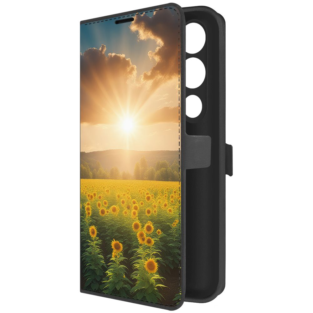 

Чехол-книжка Krutoff Eco Book для Tecno Pova 4 Pro Солнечно (черный)