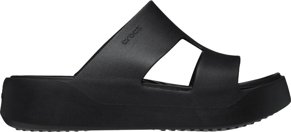 

Шлепанцы женские Crocs GETAWAY PLATFORH-STRAP черные 10 US, Черный, GETAWAY PLATFORH-STRAP