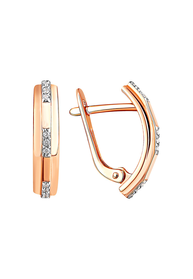 

Серьги из красного золота с фианитом Kari Jewelry СЛ-402142, СЛ-402142