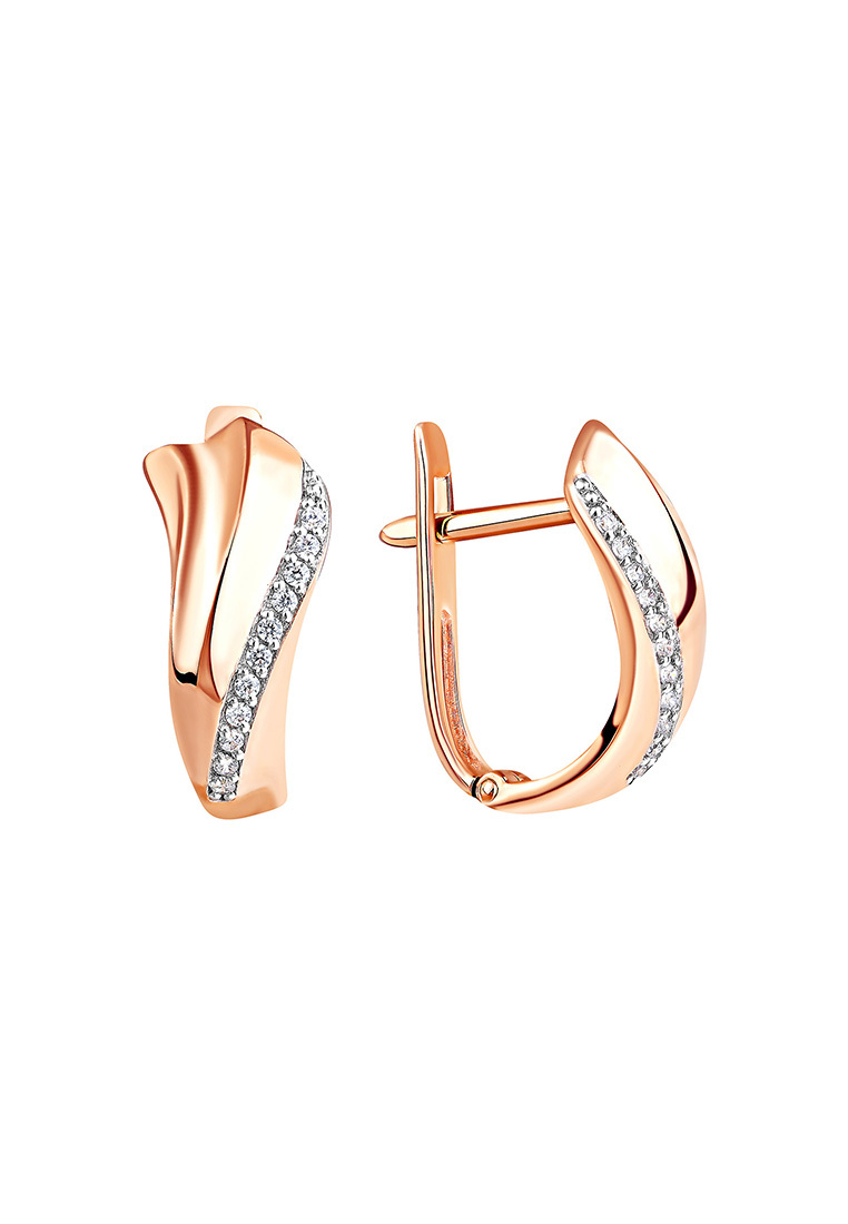 

Серьги из красного золота с фианитом Kari Jewelry СЛ-402242, СЛ-402242