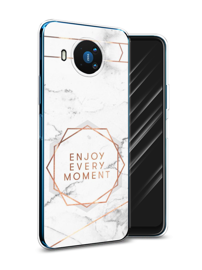 

Чехол Awog на Nokia 8.3 / Нокиа 8.3 "Enjoy every moment мрамор", Белый;розовый;серый, 123550-7