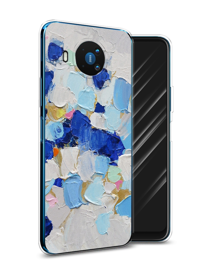 

Чехол Awog на Nokia 8.3 / Нокиа 8.3 "Холст сине-белый", Синий, 123550-10