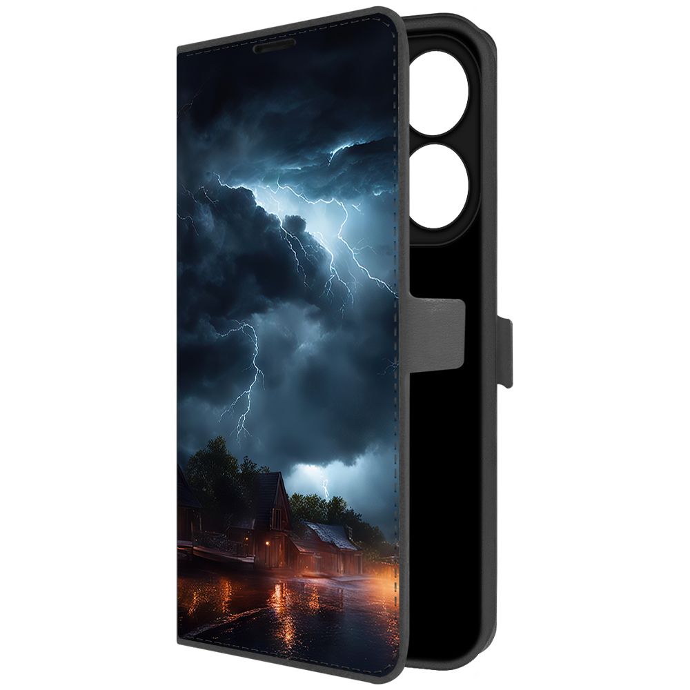 

Чехол-книжка Krutoff Eco Book для Tecno Spark 20 Ночная гроза (черный)