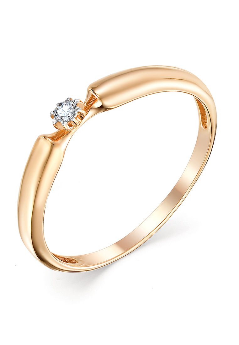 Кольцо помолвочное из красного золота с бриллиантом р. 17 Kari Jewelry К112-604Бр
