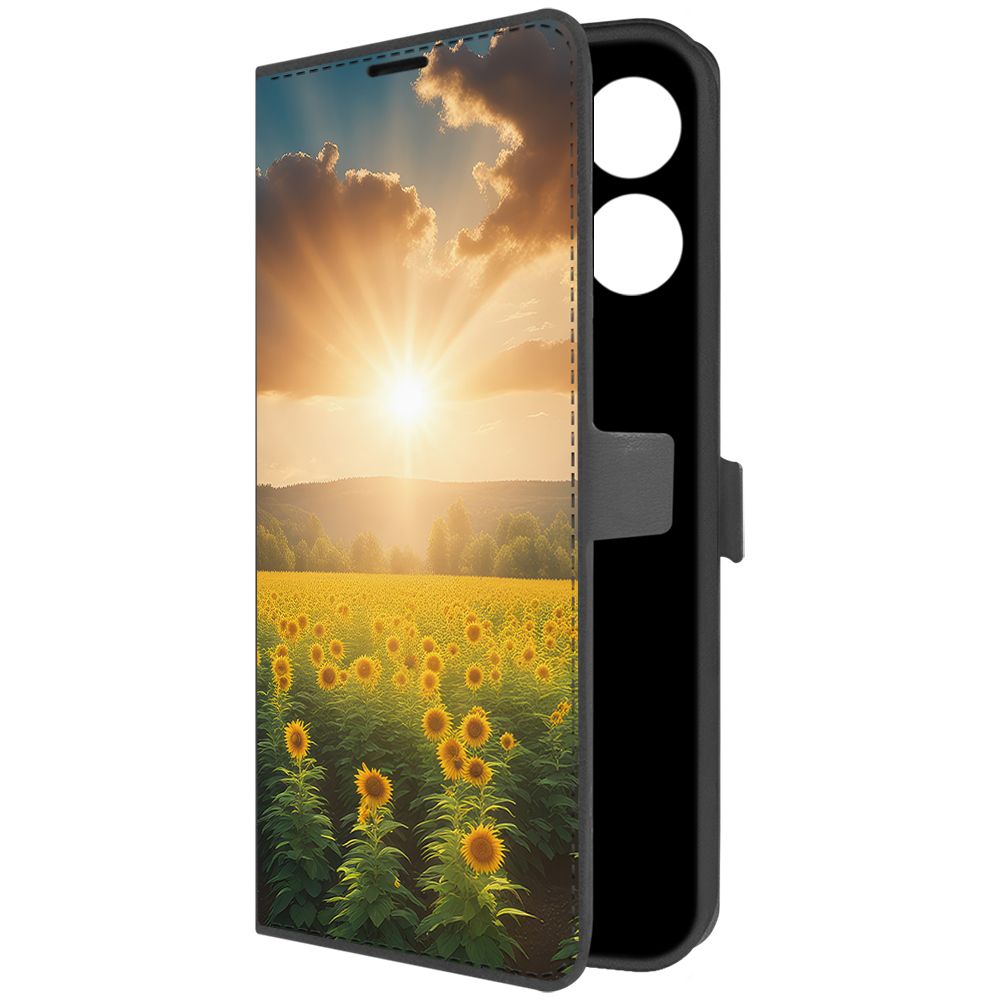 

Чехол-книжка Krutoff Eco Book для Realme C33 Солнечно (черный)