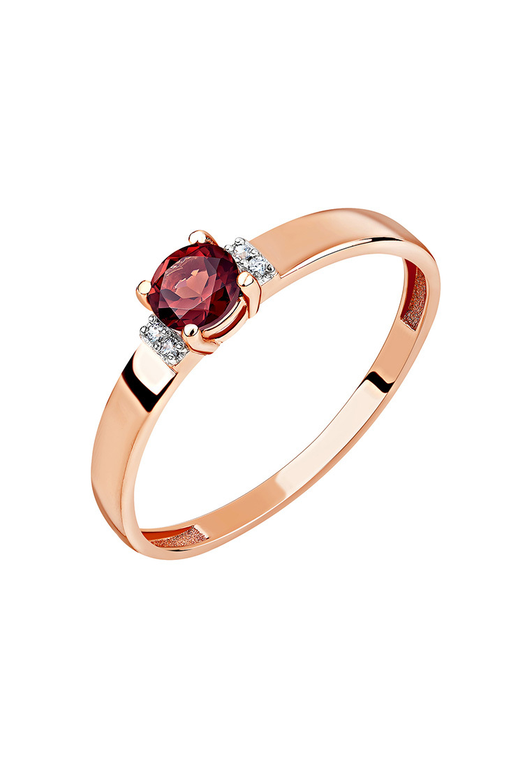 

Кольцо из золота р.  Kari Jewelry КЛ-732443-ГР, гранат\фианит, КЛ-732443-ГР