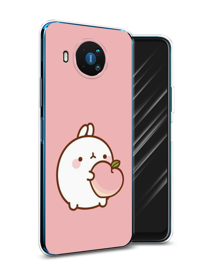 

Чехол Awog на Nokia 8.3 / Нокиа 8.3 "Кролик с персиком", Розовый;бежевый, 123550-1