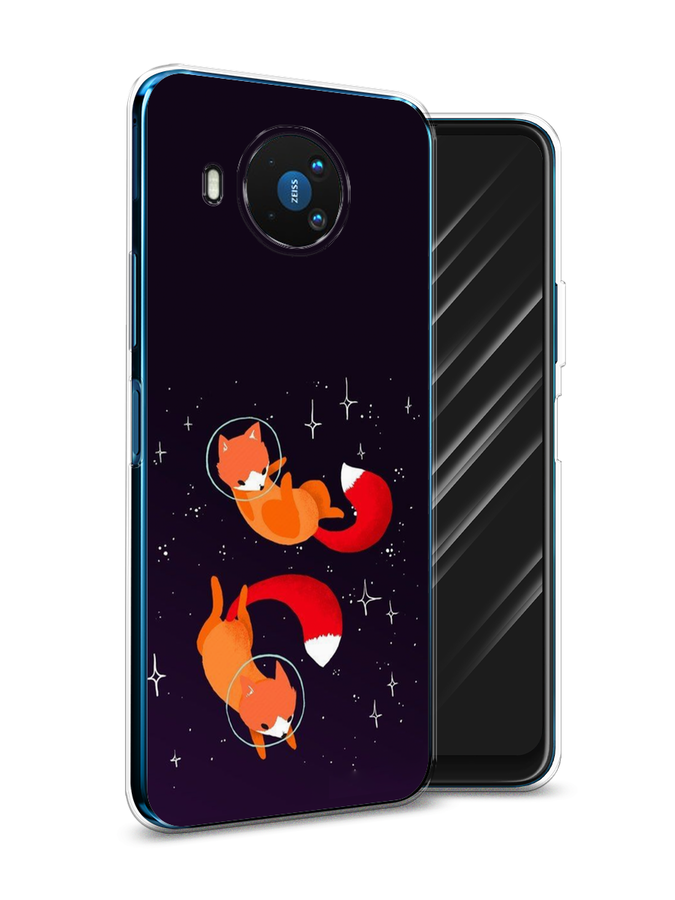 

Чехол Awog на Nokia 8.3 / Нокиа 8.3 "Лисы космонавты", Оранжевый, 123550-4