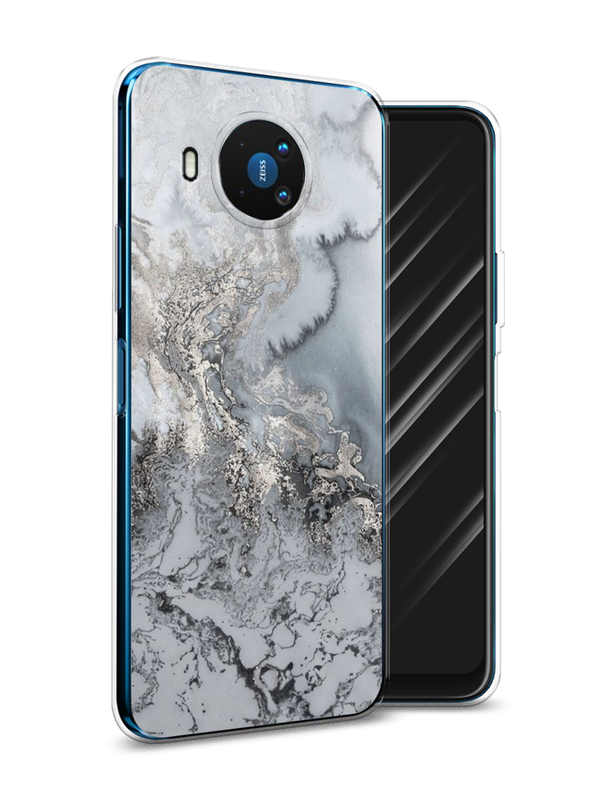 

Чехол Awog на Nokia 8.3 / Нокиа 8.3 "Морозная лавина серая", Серый;серебристый, 123550-3