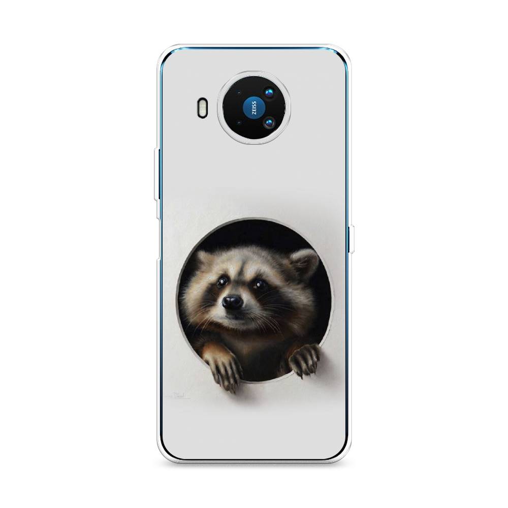 фото Чехол awog "любопытный енот" для nokia 8.3