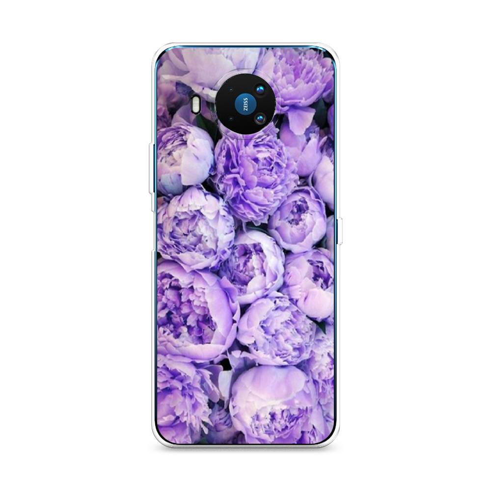 фото Чехол awog "пионы сиреневые" для nokia 8.3