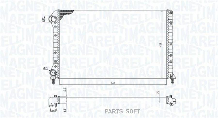 

MAGNETI MARELLI 350213194400 Радиатор 1шт
