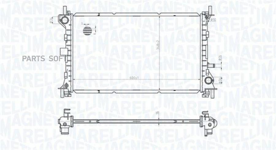 

MAGNETI MARELLI 350213178100 Радиатор 1шт