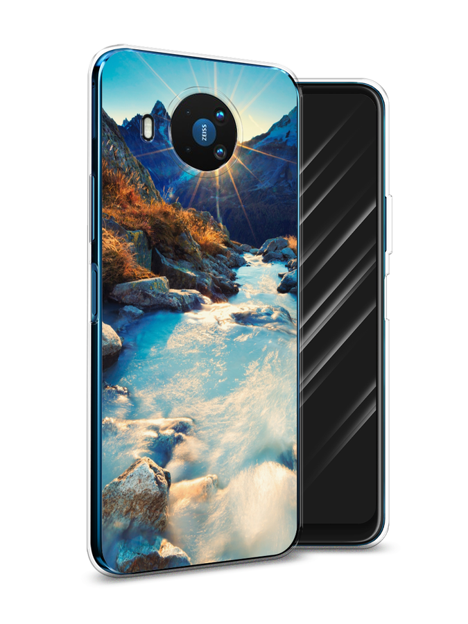 

Чехол Awog на Nokia 8.3 / Нокиа 8.3 "Восход 7", Коричневый;белый;голубой, 123550-4