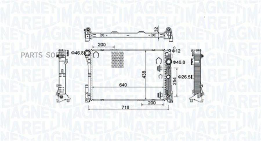 

MAGNETI MARELLI 350213159800 Радиатор 1шт