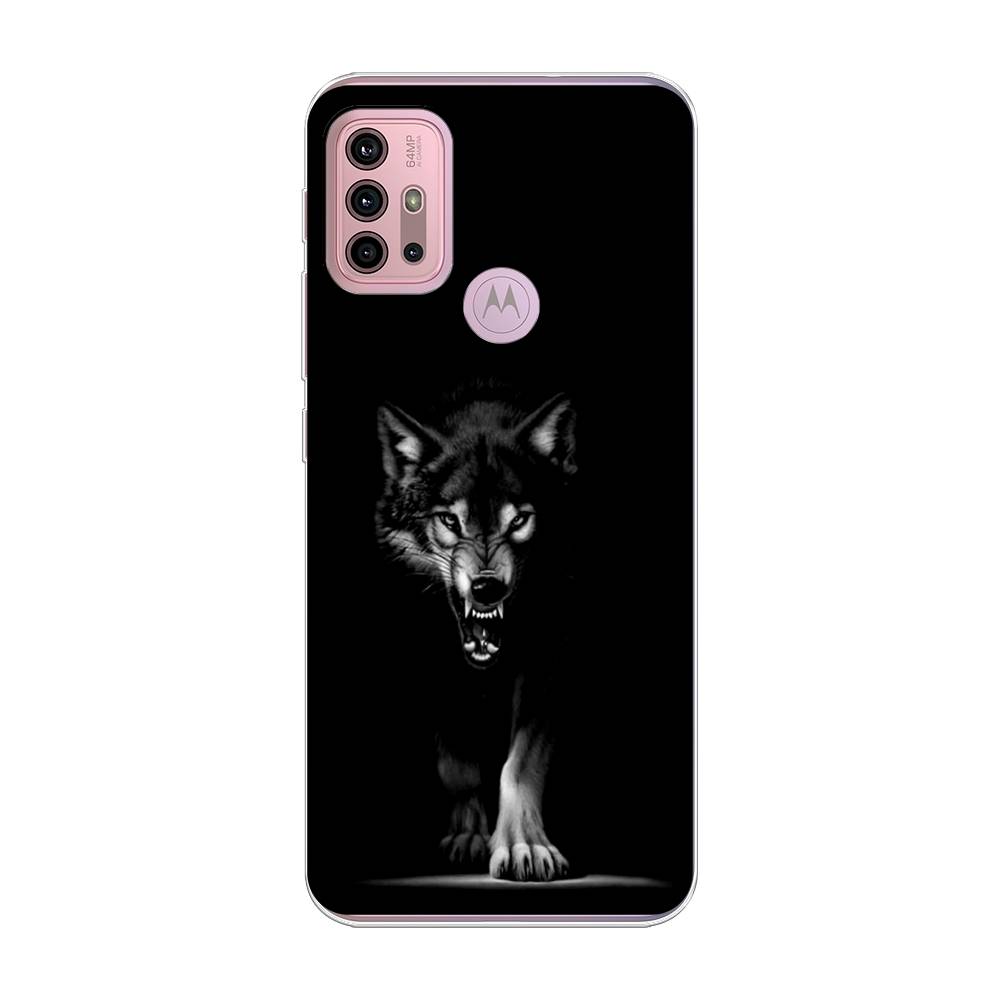 

Чехол Awog на Lenovo K13 Note/Motorola Moto G10/G20/G30 "Волк выходит из ночи", Разноцветный, 242350-1