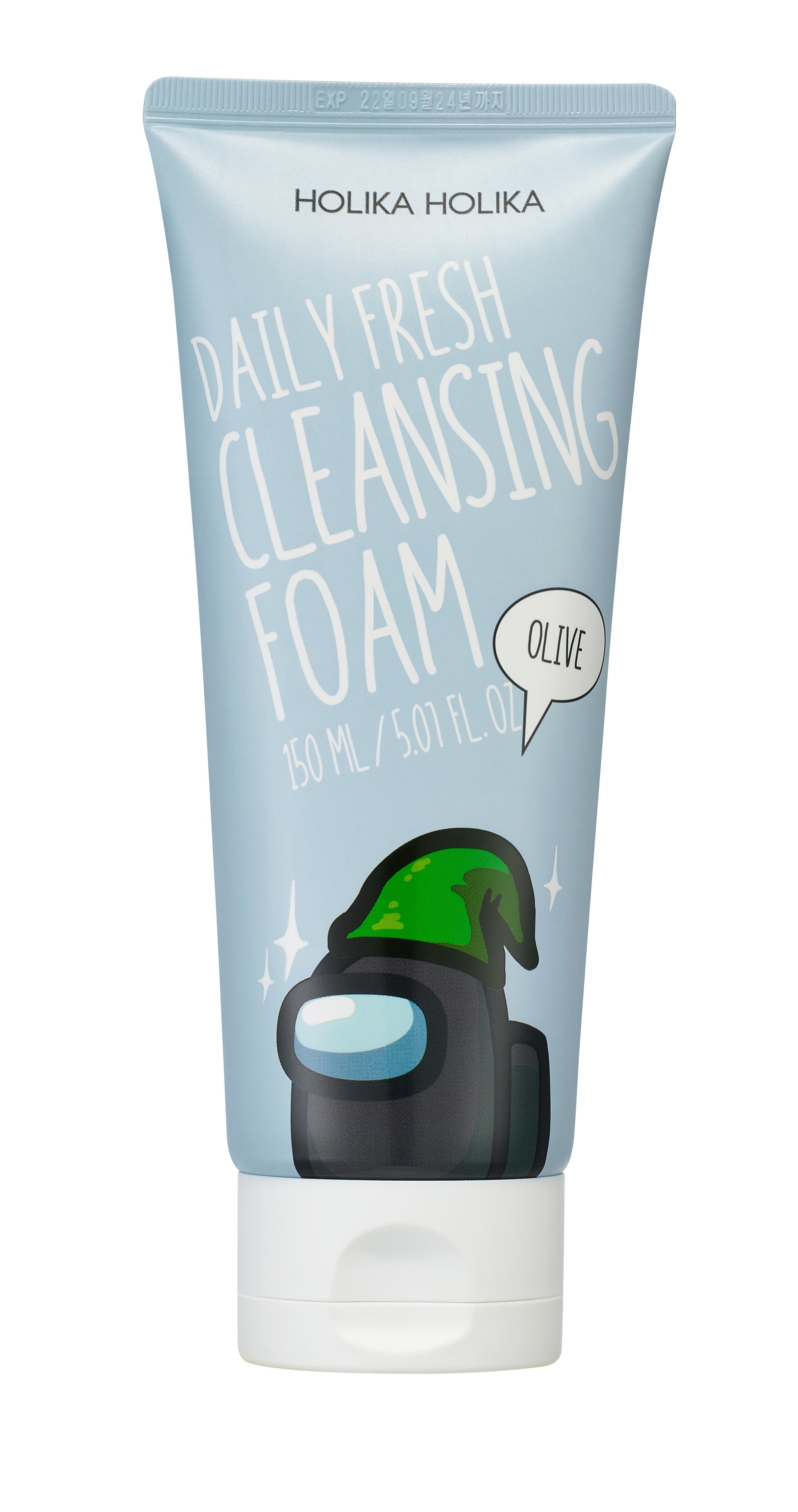 фото Пенка для лица holika holika - с оливой among us daily fresh olive cleansing foam, 150 мл