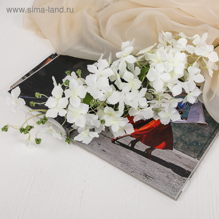 

Цветы искусственные Кассия 5*100 см, белый