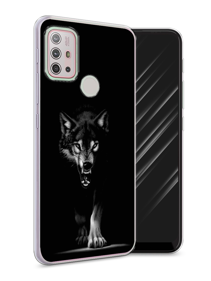 

Чехол Awog на Lenovo K13 Note/Motorola Moto G10/G20/G30 "Волк выходит из ночи", Разноцветный, 242150-1