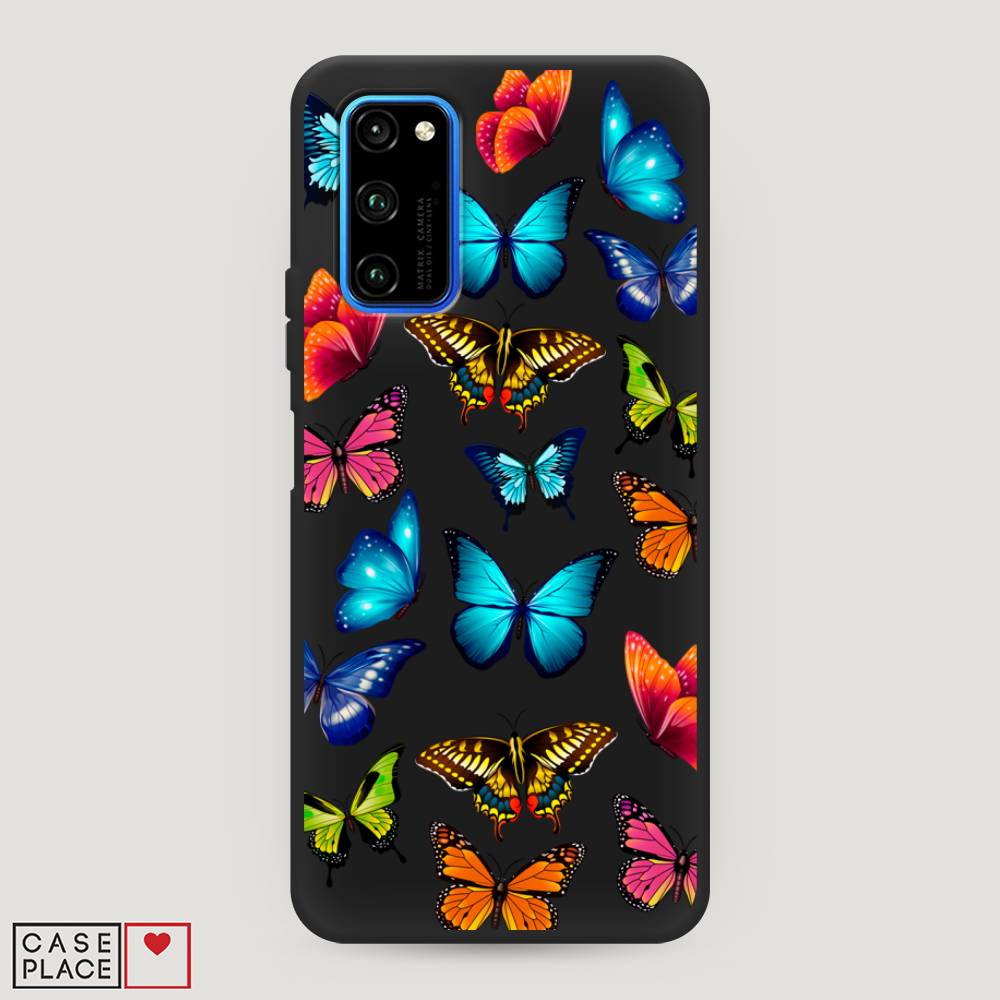 фото Чехол awog "разные бабочки" для honor view 30/view 30 pro